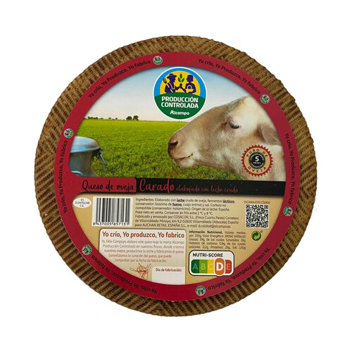 Alcampo ALCAMPO CULTIVAMOS LO BUENO Queso de Oveja Curado Leche Cruda