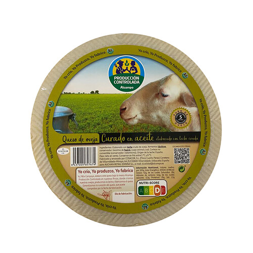 Alcampo ALCAMPO CULTIVAMOS LO BUENO Queso de oveja curado en aceite leche cruda