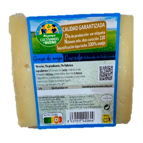 Alcampo ALCAMPO CULTIVAMOS LO BUENO Queso de oveja curado