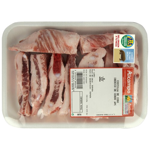 Alcampo ALCAMPO CULTIVAMOS LO BUENO Trozos de costilla de cebo ibérico de cerdo