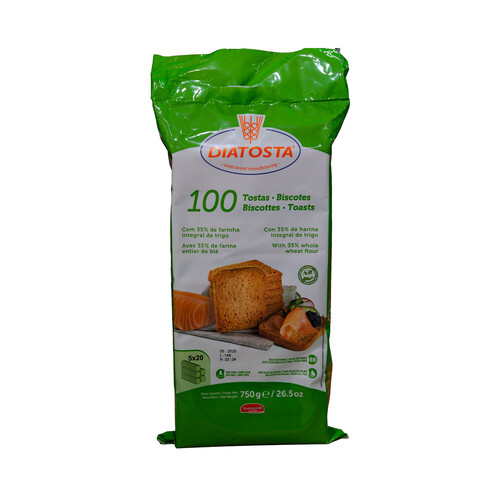 Alcampo DIATOSTA Pan tostado integral 750 g