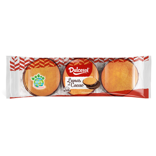 Alcampo DULCESOL Lunas al cacao 6 uds. 350 gr