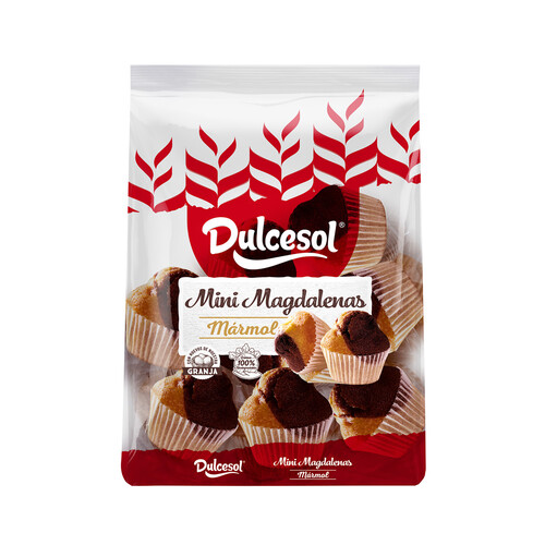 Alcampo DULCESOL Mini magdalenas Mármol 200 g