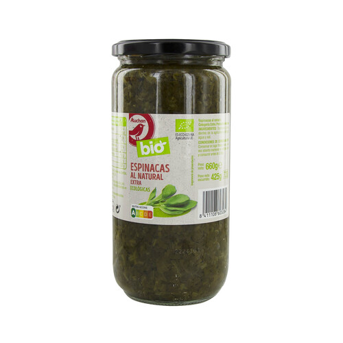 Alcampo ALCAMPO ECOLÓGICO Espinacas al natural extra ALCAMPO ECOLÓGICO tarro de 425 g