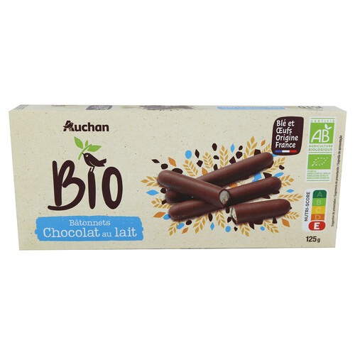 Alcampo ALCAMPO ECOLÓGICO Galletas de palitos de chocolate con leche ALCAMPO ECOLÓGICO 125 g