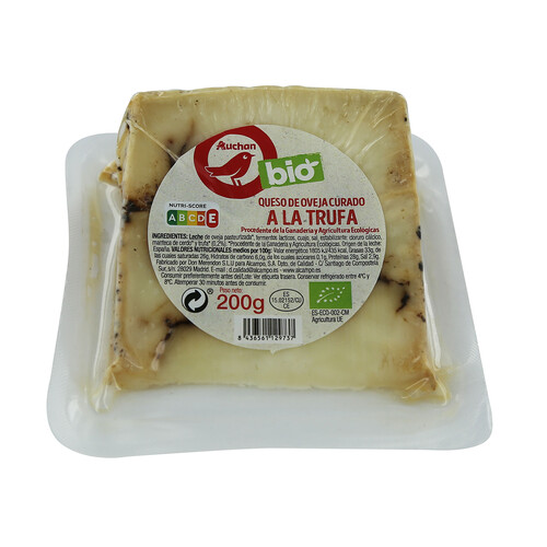 Alcampo ALCAMPO ECOLÓGICO Queso de oveja curado con trufa ALCAMPO ECOLÓGICO 200 g