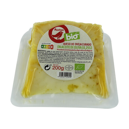 Alcampo ALCAMPO ECOLÓGICO Queso de oveja curado en aceite de oliva 200 g