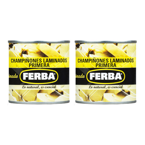 Alcampo FERBA champiñón laminado 2 latas de 105 g