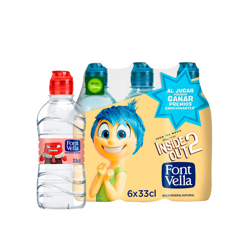 Alcampo FONT VELLA Agua mineral nautral 6 x 33 cl