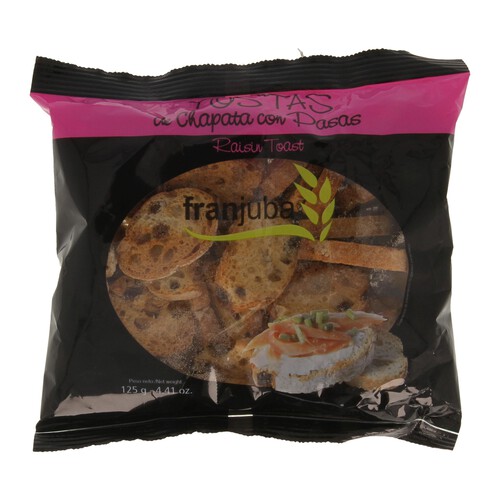 Alcampo FRANJUBA Tostas de chapata con pasas 125 g