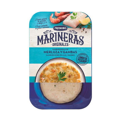 Alcampo FRESKIBO Hamburguesas de merluza y gambas