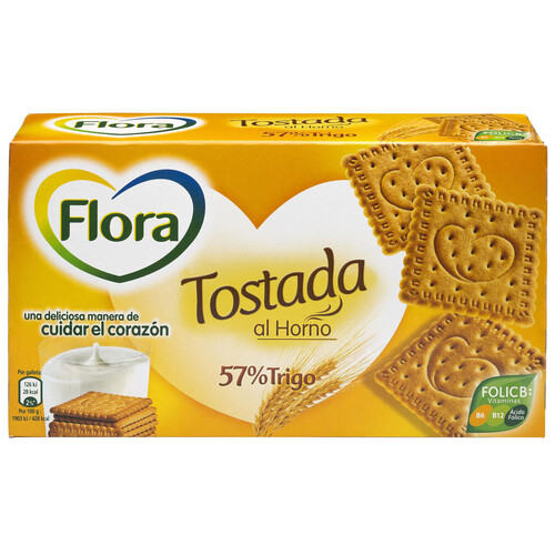 Alcampo Galletas tostadas al horno FLORA 450 gr