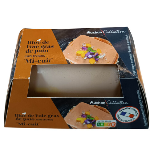 Alcampo ALCAMPO GOURMET Bloc de foie gras de pato con trozos 200 g