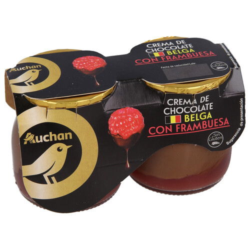 Alcampo ALCAMPO GOURMET Crema de chocolate belga con framubesa elaborada sin gluten ALCAMPO GOURMET 2 x 125 g