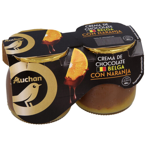 Alcampo ALCAMPO GOURMET Crema de chocolate belga con naranja elaborada sin gluten ALCAMPO GOURMET 2 x 125 g