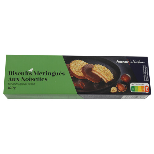 Alcampo ALCAMPO GOURMET Galletas merengadas con avellanas y chocolate con leche 100 g
