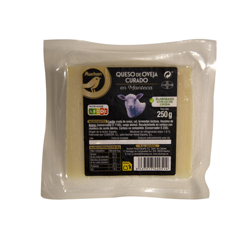 Alcampo ALCAMPO GOURMET Queso de oveja curado en manteca ALCAMPO GOURMET 250 g