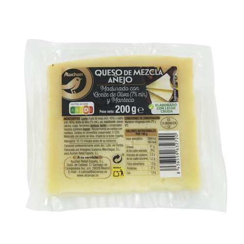 Alcampo ALCAMPO GOURMET Queso mezcla añejo ALCAMPO GOURMET 200 g