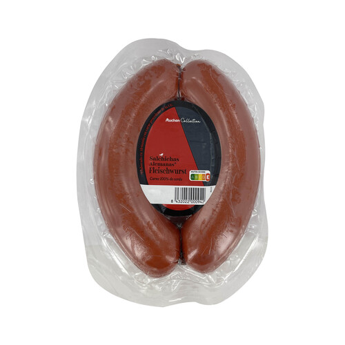Alcampo ALCAMPO GOURMET Salchichas alemanas de carne de cerdo (100%) tipo Fleischwurst ALCAMPO GOURMET 2 x 325 g
