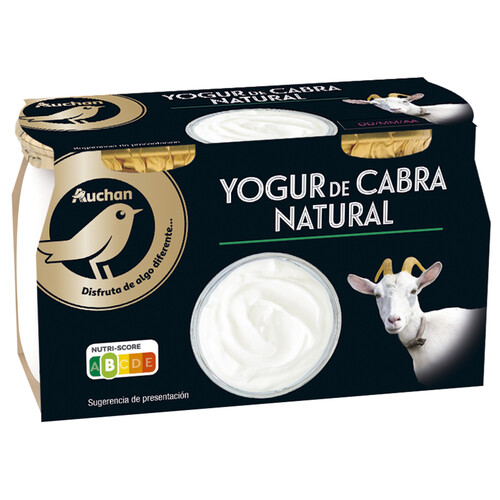 Alcampo ALCAMPO GOURMET Yogur natural de leche de cabra 2 x 115 g