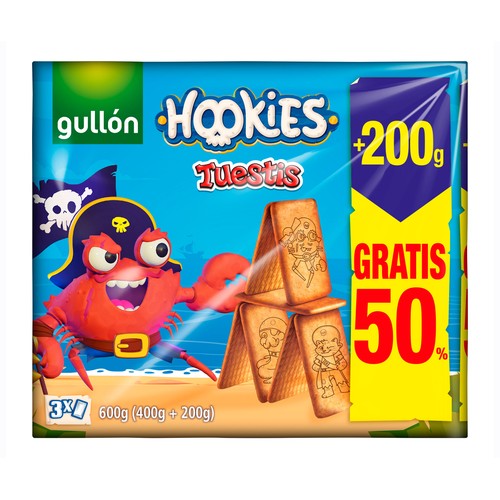 Alcampo GULLÓN Galletas Hookies tuestis 400 + 200 g