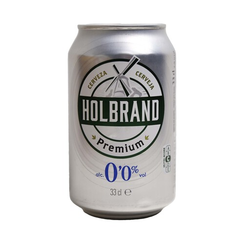 Alcampo HOLBRAND Cerveza sin alcohol Lata 33 cl