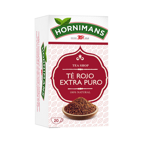 Alcampo HORNIMANS Té rojo extra puro 20 uds. 40 g