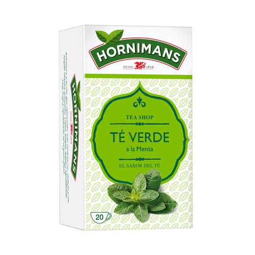 Alcampo HORNIMANS Té verde a la menta 20 uds. 30 g