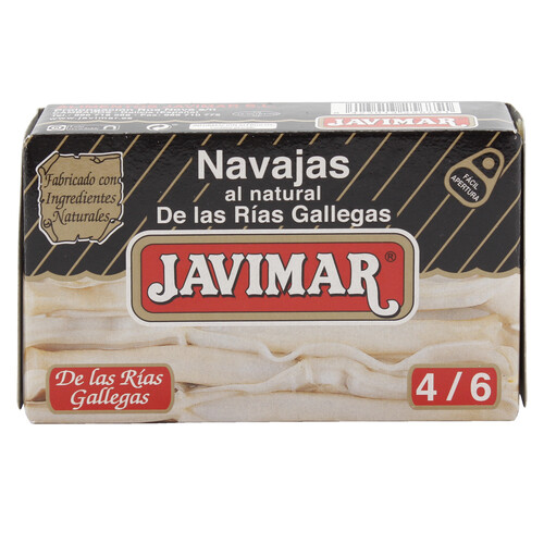 Alcampo JAVIMAR Navajas al natural lata de 65 g