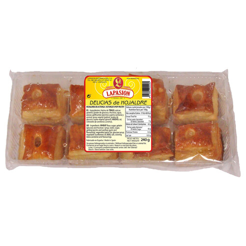 Alcampo LAPASION Hojaldres de miel 8 uds. 240 g