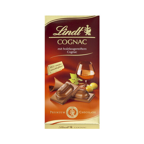 Alcampo LINDT Chocolate relleno de Cognac 100 g