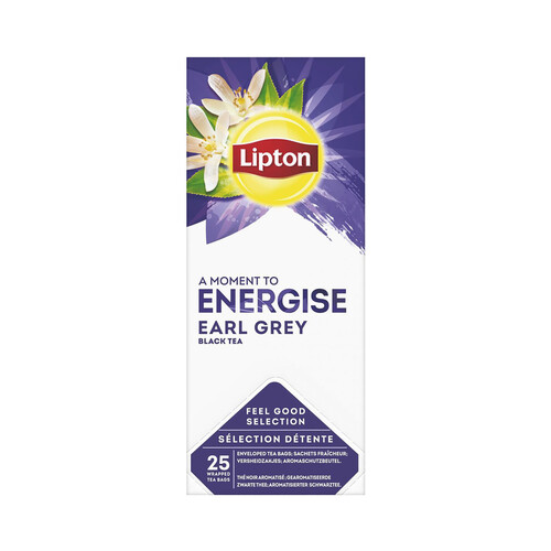 Alcampo LIPTON Energise Té earl grey 25 uds 49 g