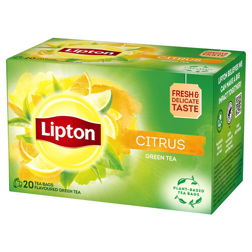 Alcampo LIPTON Té verde citrus 20 uds 36 g