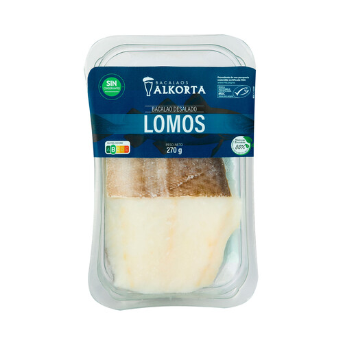 Alcampo Lomo bacalao desalado 2x135 gr