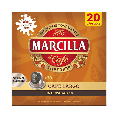 Alcampo MARCILLA Café en cápsulas largo I10 20 uds