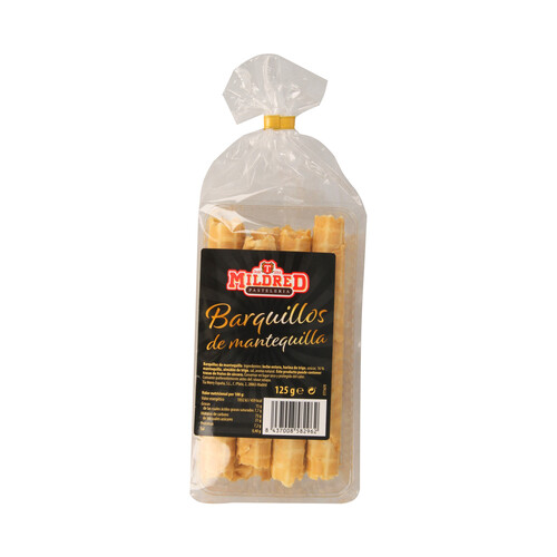 Alcampo MILDRED Barquillos de mantequilla 125 g