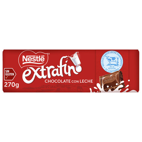 Alcampo NESTLÉ Extrafino Chocolate con leche 270 g