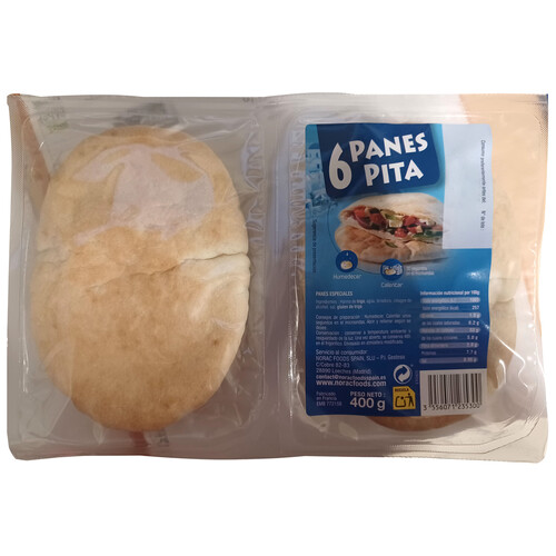 Alcampo NORA Panes de pita 6 uds. 350 g