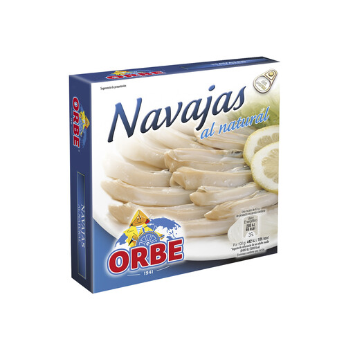 Alcampo ORBE Navajas al natural lata de 63 g