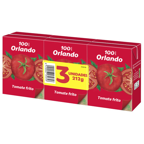 Alcampo ORLANDO Tomate frito 3 uds. 212 g