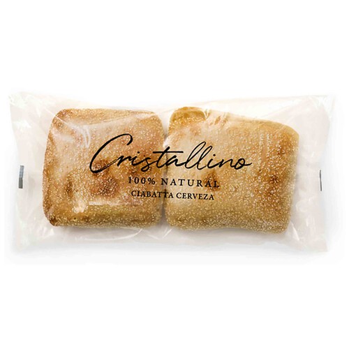 Alcampo Pan Cristallino Ciabatta cerveza 2 unds