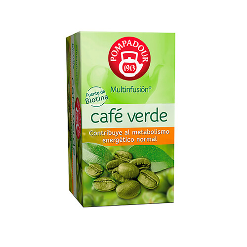 Alcampo POMPADOUR Infusión café verde 20 uds. 2 2 g