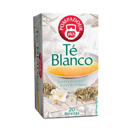 Alcampo POMPADOUR Té blanco caja de 20 uds. 25 g