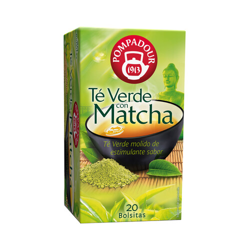 Alcampo POMPADOUR Té verde con Matcha 20 uds 35 g