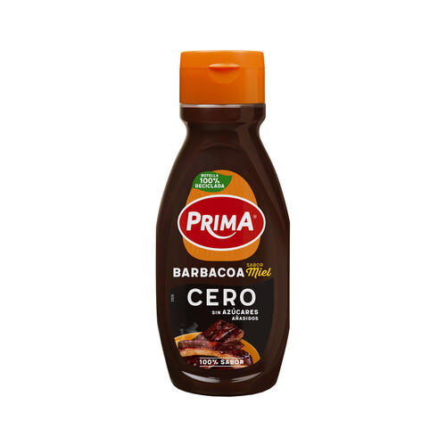 Alcampo PRIMA Salsa Barbacoa Cero con miel 420 gr