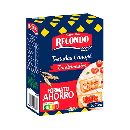 Alcampo RECONDO Tostadas para canapés 60 uds. 200 g