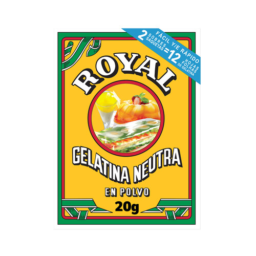 Alcampo ROYAL Gelatina en polvo neutra ROYAL 20 g