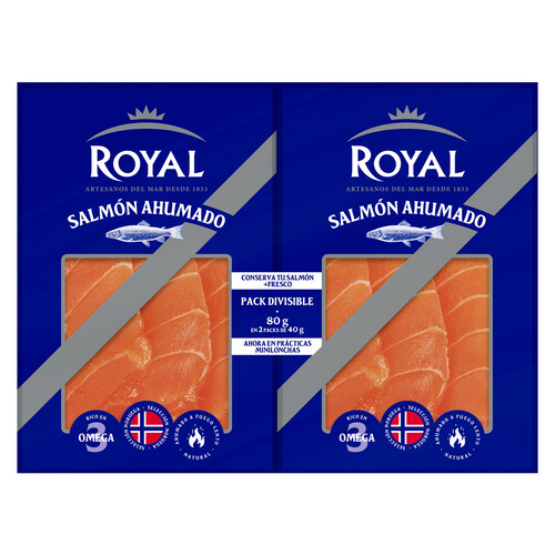Alcampo ROYAL Salmón ahumado duo 2 x 40 g