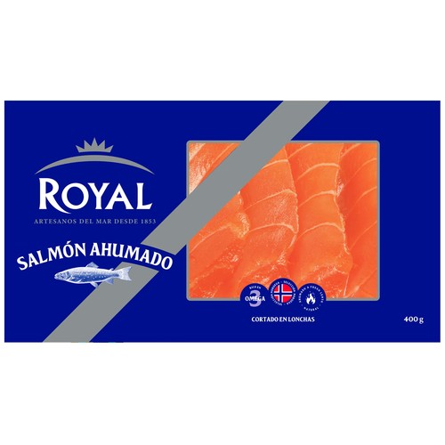 Alcampo ROYAL Salmón ahumado plancha ROYAL 400 g