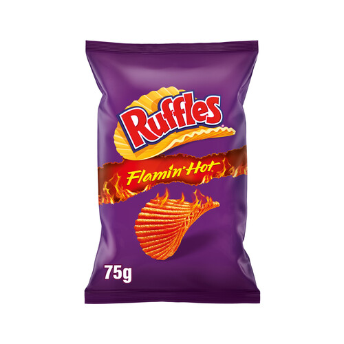 Alcampo RUFFLES Flamin hot Patatas fritas 75 g